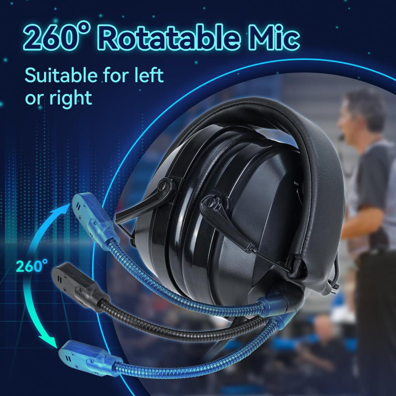 Retevis EHK012 Foldable Two Way Radio Headset with Mic,Noise Reduction,Volume Adjust, Compatible with Baofeng UV-5R BF-F8HP PRO AR-5RM Pxton PX-888S, for RT22 RT68 RT86, 2 Way Radio Headset(1 Pack) - Image 3