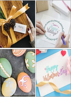 Y&D Outline Markers Pens, 8 Colors Double Line Highlighter, Journal Pens Colored Permanent Marker for Kids, Illustration Coloring Sketching Card Make, Greeting Cards DIY Scrapbook  - Image 5