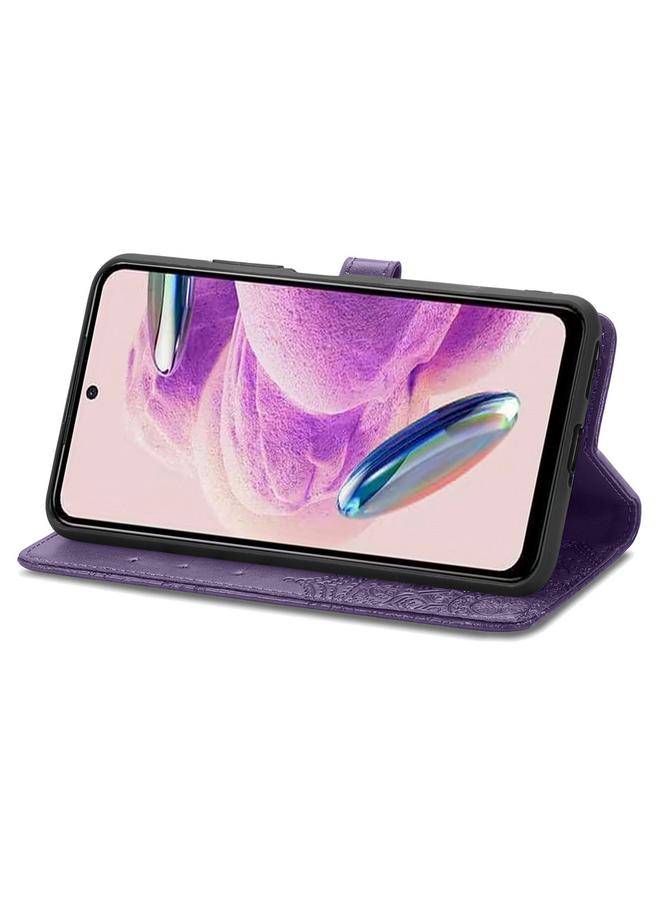 إيروريكس جراب لهاتف Xiaomi Redmi Note 12S جراب هاتف جلدي منقوش بزهرة ماندالا - Image 4