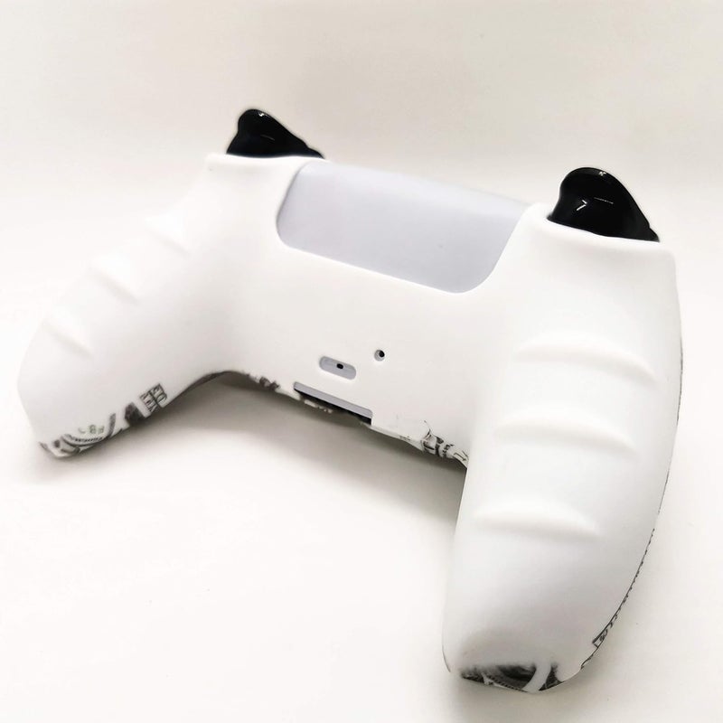 Asokex Skin for PS5 Controller Grips, Silicone Case Cover for PlayStation 5 Anti-Slip Protector with 4pcs Thumb Joysticks Caps (4caps dollers) - Image 3