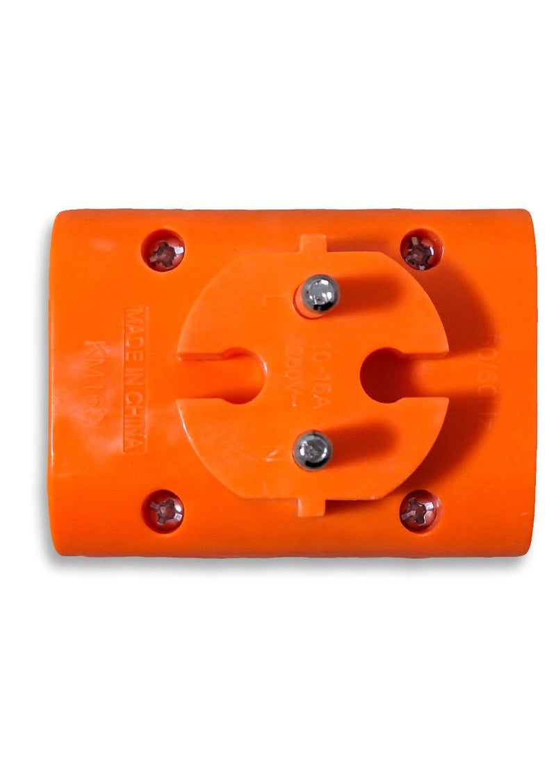 Generic - Power socket, 10-16 amp, 250 volt, with 3 port orange , easy to use in residential apartments, factories, and workshops - Image 1