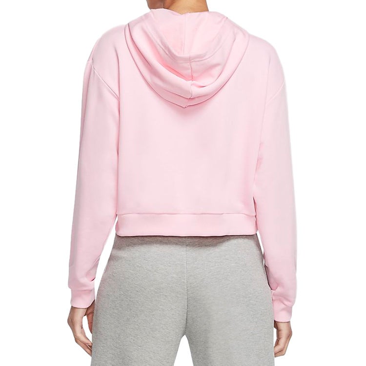 Nike (WMNS) Nike Sportswear Crop Fleece Hoodie 'Pink' - Image 4