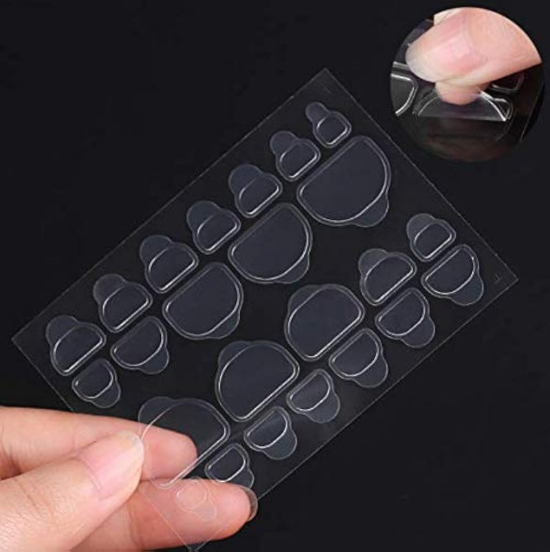 DNHCLL 240PCS (10 Sheets) Environmental Protection Transparent and Invisible Nail Sticker Waterproof Toenail Sticker - Image 1