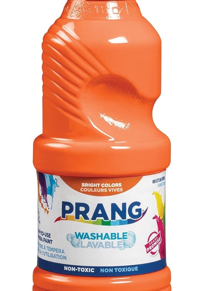 Prang Washable Paint in Bright Orange - 16oz Non-Toxic Tempera Paint - Image 1