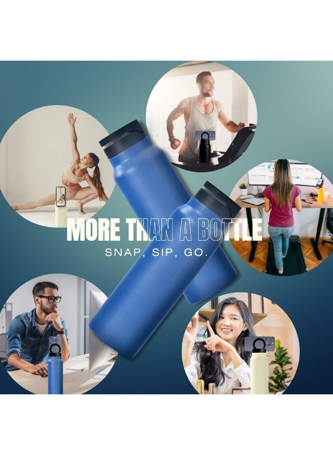 Kidle Multi-Function Insulated Tumbler – Large Capacity, Portable Sports Cup with Magnetic Phone Holder & Adjustable Stand for Vlogging and Travel - Image 4