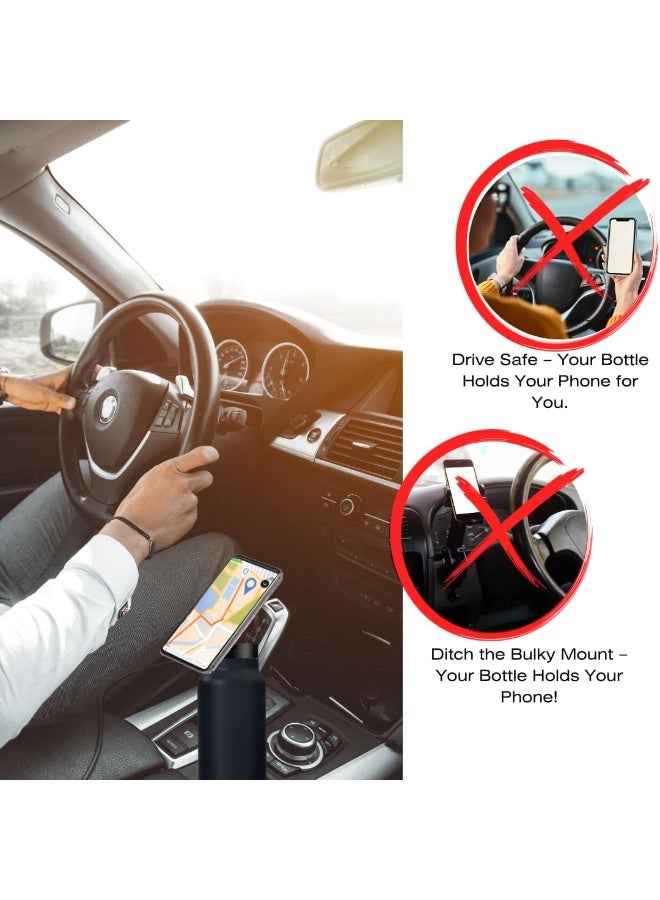 Kidle Multi-Function Insulated Tumbler – Large Capacity, Portable Sports Cup with Magnetic Phone Holder & Adjustable Stand for Vlogging and Travel - Image 5