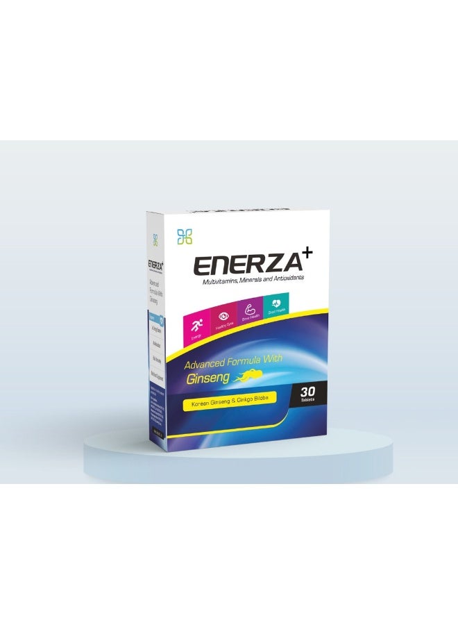 ENERZA Multivitamin, Minerals And Antioxidants Advanced Formula With Ginseng Tablet 30 - Image 1