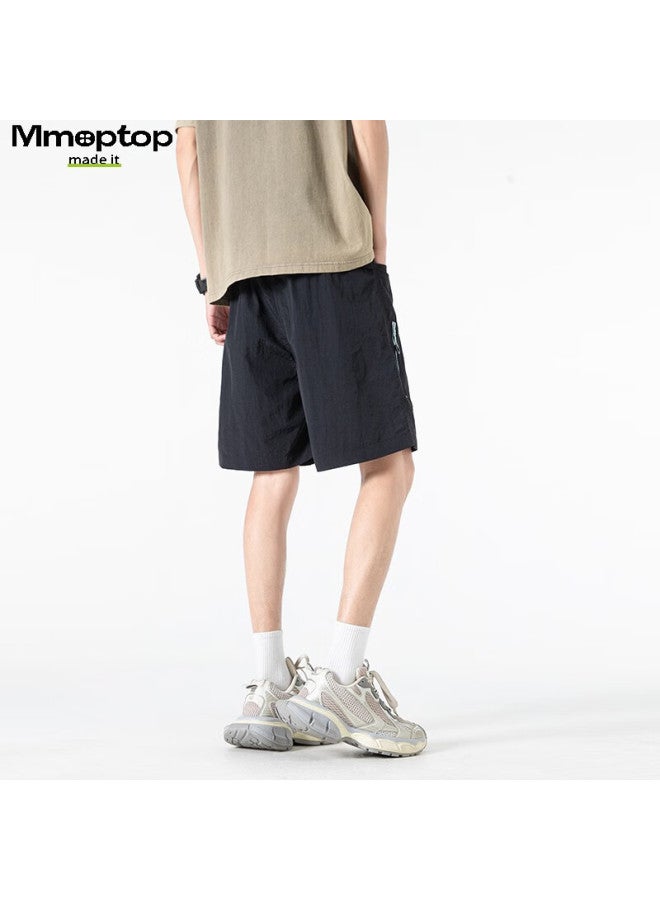 Mmoptop Three-Proof Work Shorts Summer Men'S Thin Quick-Drying Breathable Cool Feeling Five-Point Pants Mdk02 Obsidian Black L - Image 4