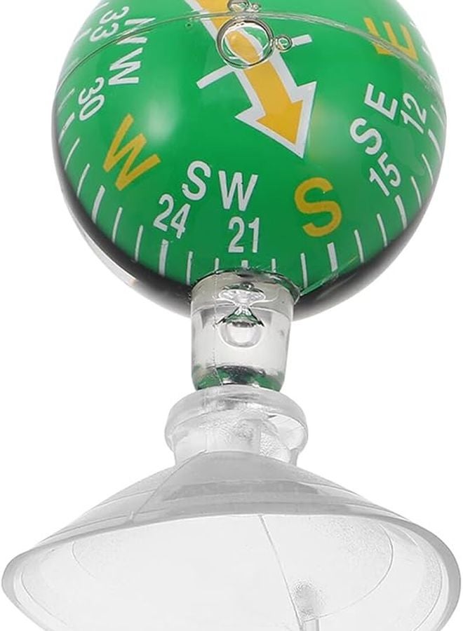 Green Suction Cup Car Dashboard Compass 38mm For Outdoor Hiking Marine Navigation - Image 1