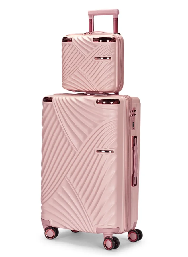 LIMRA Luggage set 6 pieces travel Bags with a distinctive design from limra Pink