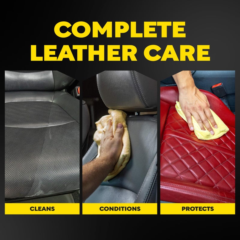 Meguiar's Gold Class Rich Leather Cleaner and Conditioner 3-in-1 Spray, Non-Greasy Car Leather Cleaner and Conditioner Treatment with Advanced UV Protection, 15.2 Oz Spray Bottle - Image 3
