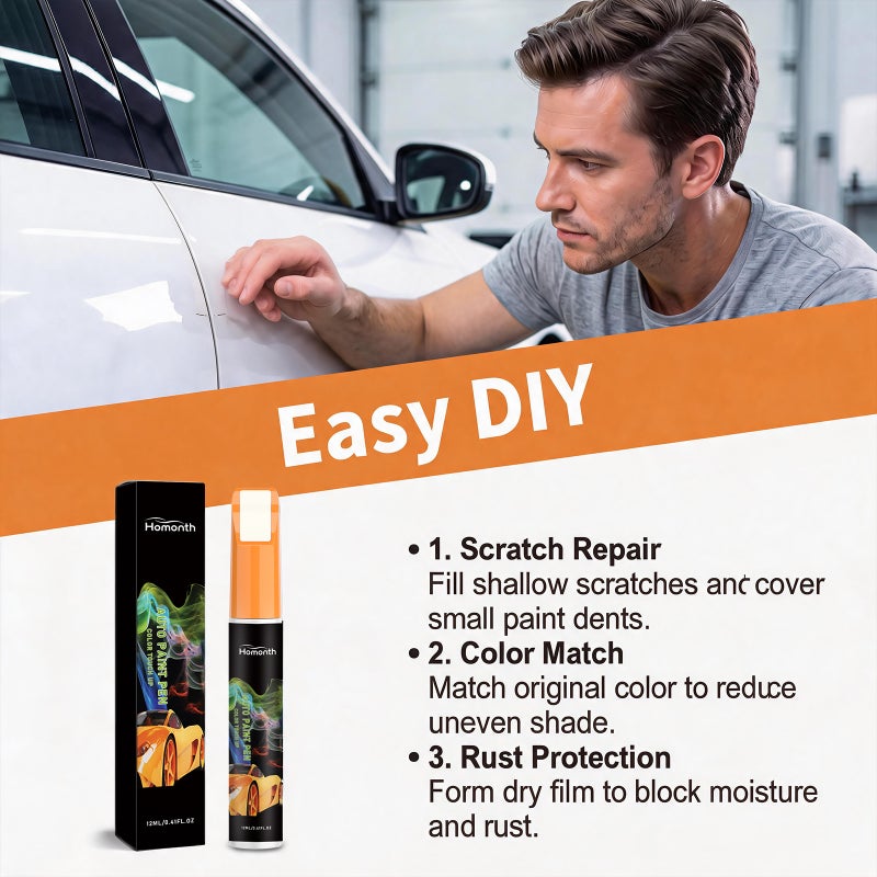 HOMONTH Car Paint Touch-Up Pen – Convenient, Fast-Drying Repair for Scratches and Chipped Paint on Vehicle Surfaces, Suitable for All Vehicle  Types - Image 3