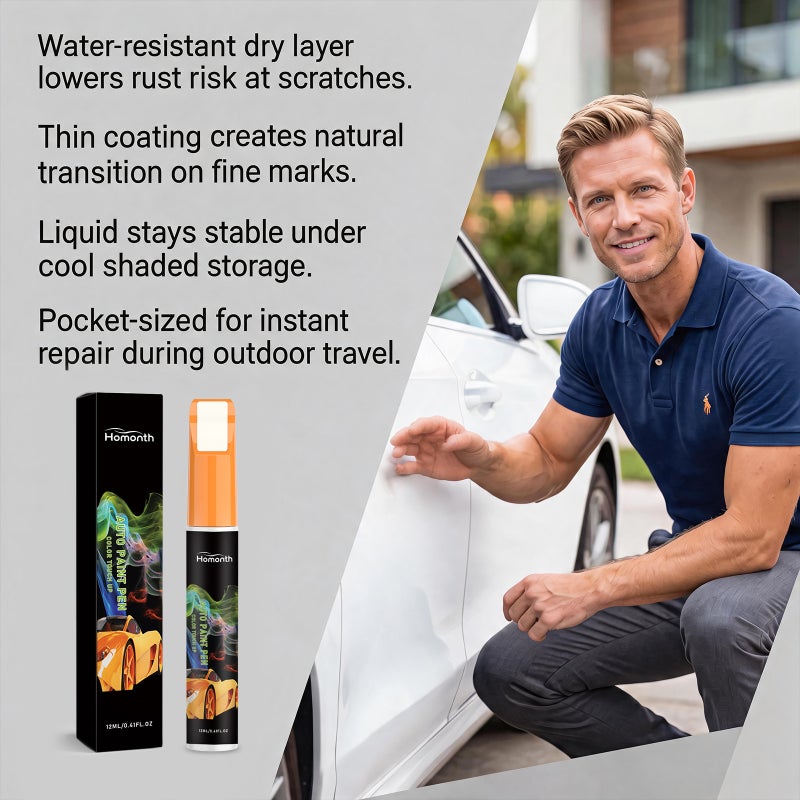 HOMONTH Car Paint Touch-Up Pen – Convenient, Fast-Drying Repair for Scratches and Chipped Paint on Vehicle Surfaces, Suitable for All Vehicle  Types - Image 4