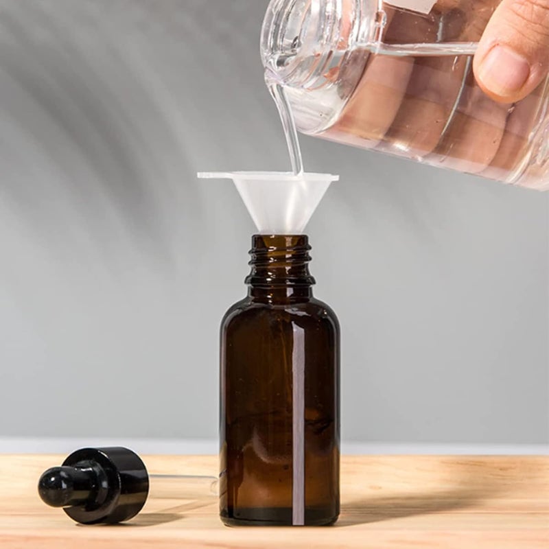 AJIODA Eye Dropper Bottle, 10 Pack 10ml Amber Glass Bottles with Glass Eye Dropper Dispenser & Funnels for Essential Oils, Chemistry Lab Chemicals, Colognes & Perfumes - Image 5