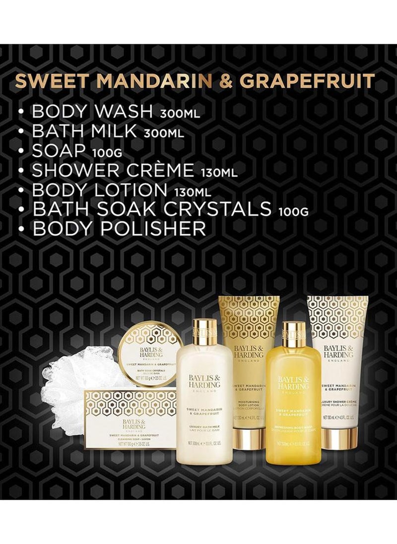 Baylis & Harding Sweet Mandarin and Grapefruit Luxury Pamper Gift Set for Women | Vegan Friendly Bath and Body Gift Set | Refreshing and Nourishing Skincare Collection | Perfect Birthday or Christmas Gift - Image 3