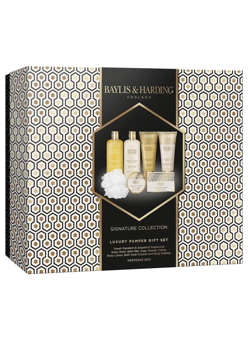 Baylis & Harding Sweet Mandarin and Grapefruit Luxury Pamper Gift Set for Women | Vegan Friendly Bath and Body Gift Set | Refreshing and Nourishing Skincare Collection | Perfect Birthday or Christmas Gift - Image 2