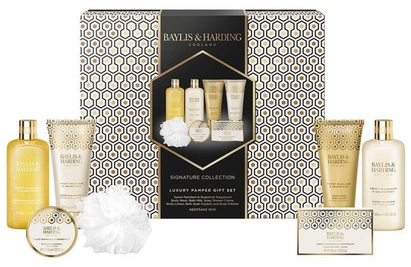 Baylis & Harding Sweet Mandarin and Grapefruit Luxury Pamper Gift Set for Women | Vegan Friendly Bath and Body Gift Set | Refreshing and Nourishing Skincare Collection | Perfect Birthday or Christmas Gift - Image 1