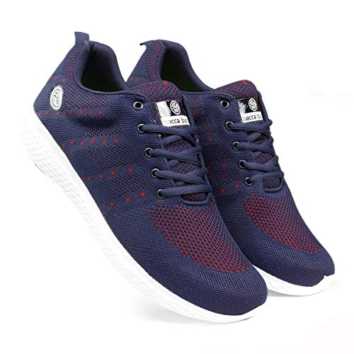 Bacca Bucci® Men's Power Trainer Running Shoes Lightweight Shockproof Walking Shoes Cushioning Men Sneakers for Gym Sports Casual Athletic Outdoor-Size-UK-6 to 13/Big Blue - Image 2