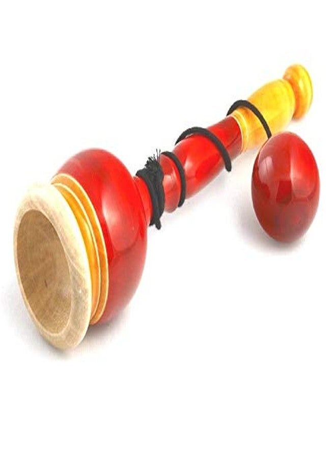 simple days wooden cup and ball balancing string game | catch ball skill toy- Multi color - Image 2