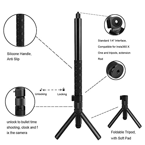 Adofys 3 in 1 Bullet Time Handle with Foldable Tripod Extension Monpod Rod for Insta360 One X4, X3 One X 2 / Insta360 One X Accessories - Image 5