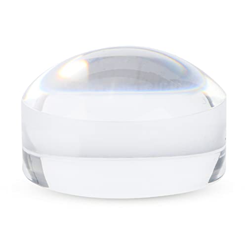 Hztyyier Magnifying Glass Dome, 2 Inch Acrylic Paperweight, 8X Reading Magnifier with Pouch, Optical Half Ball Lens - Image 4