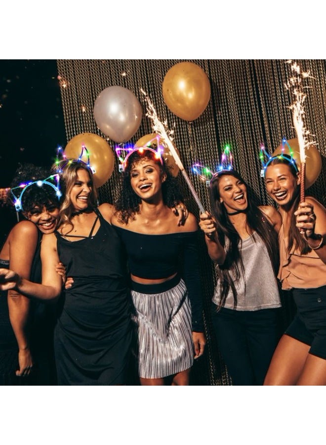 Aniwon LED Headband, 12PCS Light Up Headband Cute Cat Ear Rabbit Ear Unicorn Headband Luminous Led Hair Accessories for Women Girls Kids Christmas Halloween Party Supplies - Image 2