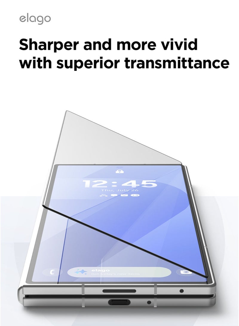 Elago Flex Window for Samsung Galaxy Z Fold 7 Screen Protector Premium Tempered Glass - Clear - Image 4
