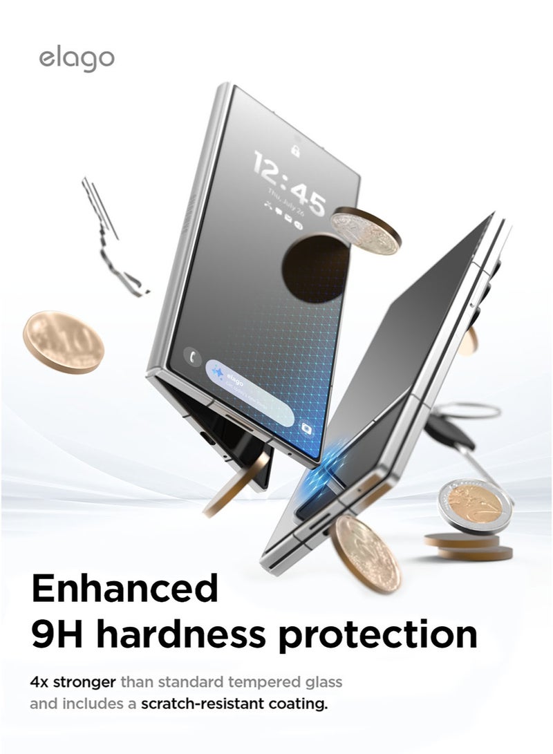 Elago Flex Window for Samsung Galaxy Z Fold 7 Screen Protector Premium Tempered Glass - Clear - Image 3