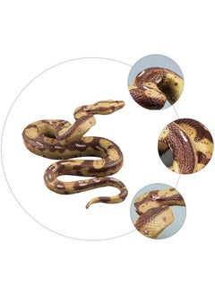 Toyvian Snake Toy Rubber Snake Pranks For Adults High Simulation Rubber Fake Snake Toy Python Model Toy For Garden Props And Halloween Tricky Creepy Prank  - Image 3