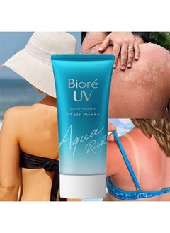 Biore UV Watery Essence SPF 50 + PA ++++ Sunscreen 50ml, Aqua Rich Watery Sunscreen, Watery Essence Sunscreen, Helps Protect Your Face from UV Rays and Moisturizes  - Image 2