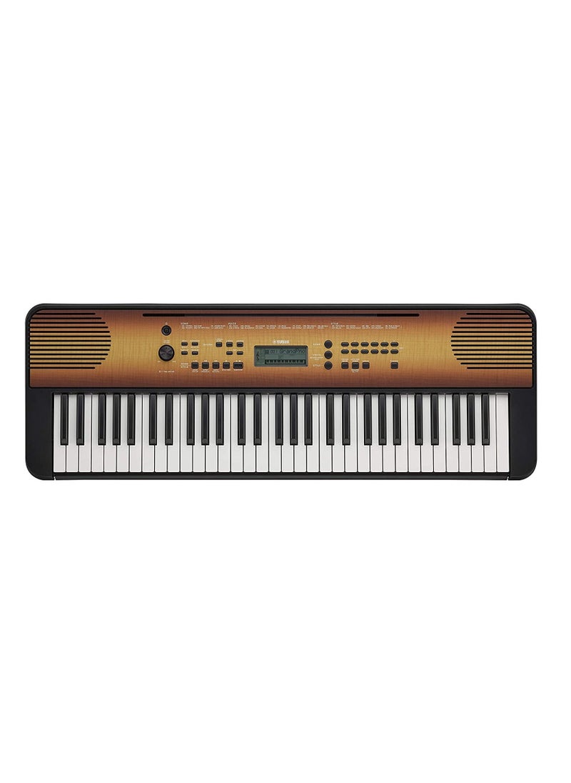 YAMAHA Yamaha PSR-E360 61-Key Touch-Sensitive Portable Keyboard Maple Wood Grain  - Image 1
