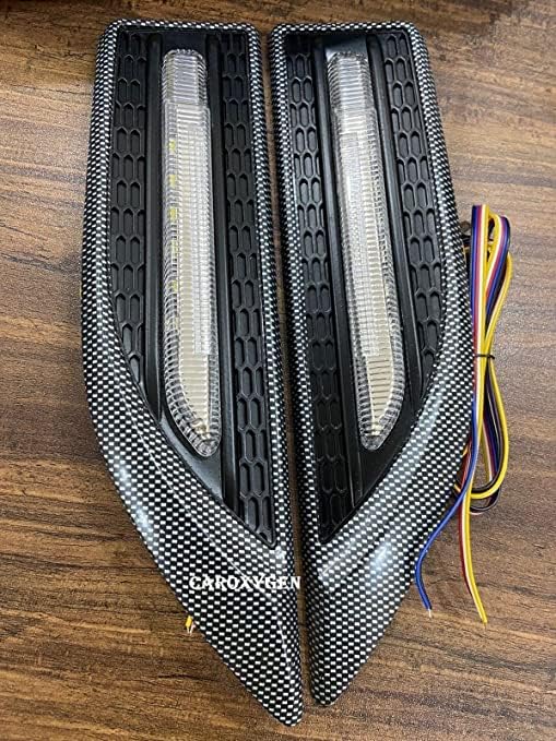 Aksmit Car Side Fender Light with 3 Colour Led Indicator Light (White) For Scorpio - Image 3