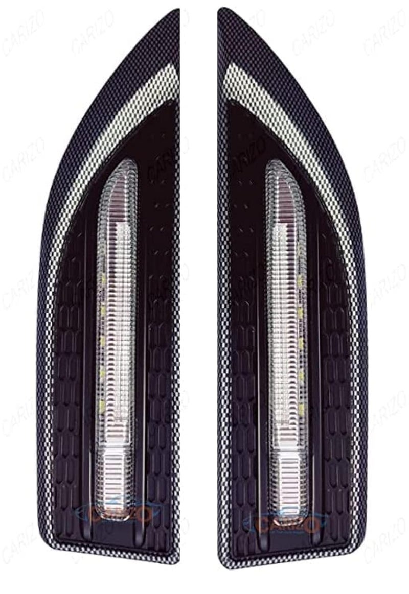 Aksmit Car Side Fender Light with 3 Colour Led Indicator Light (White) For Scorpio - Image 1