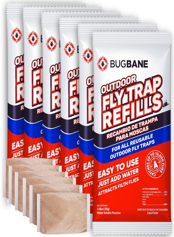 BugBane Fly Trap Bait Refill 6 Pack - Image 1
