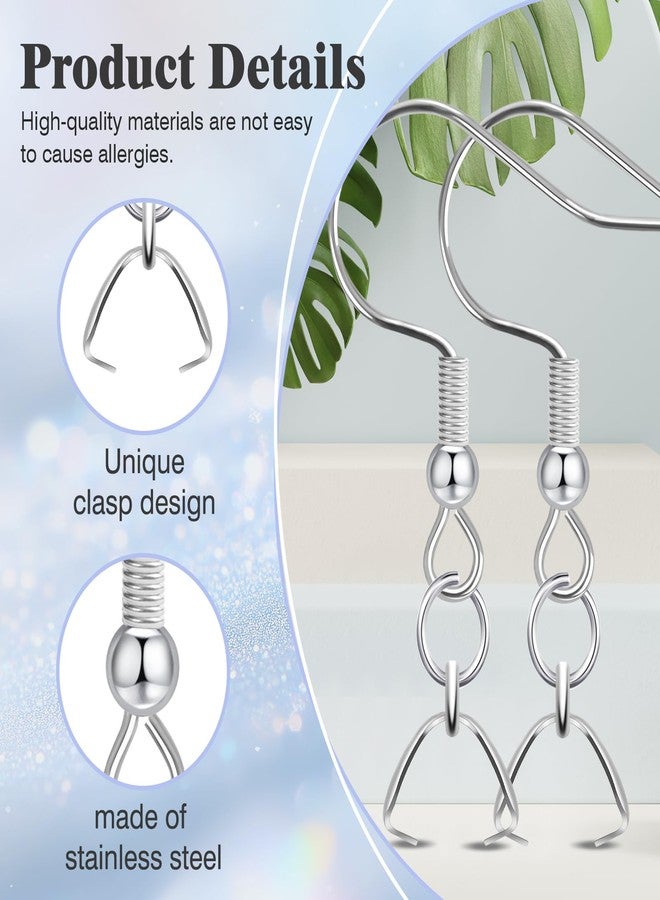 MENKEY Earring Hooks 50PCS/25Pairs, Stainless Steel Ear Wires Fish Hooks, Hypo-allergenic Jewelry Findings Parts for DIY Jewelry Making - Image 3