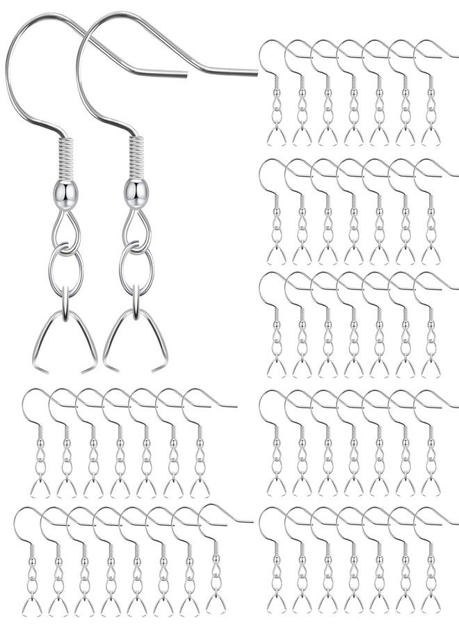 MENKEY Earring Hooks 50PCS/25Pairs, Stainless Steel Ear Wires Fish Hooks, Hypo-allergenic Jewelry Findings Parts for DIY Jewelry Making - Image 1