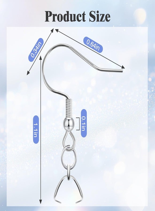 MENKEY Earring Hooks 50PCS/25Pairs, Stainless Steel Ear Wires Fish Hooks, Hypo-allergenic Jewelry Findings Parts for DIY Jewelry Making - Image 2