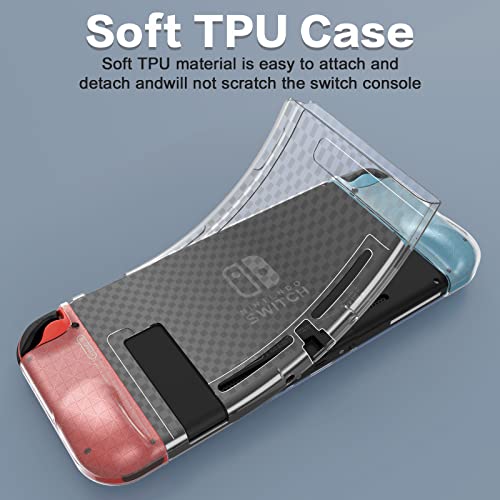 HEYSTOP Protective Case Cover for Nintendo Switch, Case Compatible with Nintendo Switch and JoyCon Controller with a Switch Tempered Glass Screen Protector - Image 4