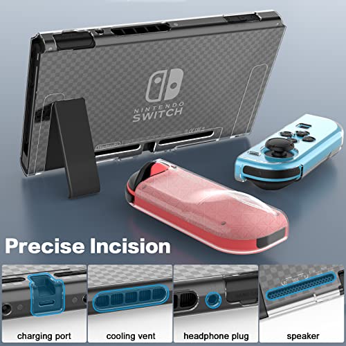 HEYSTOP Protective Case Cover for Nintendo Switch, Case Compatible with Nintendo Switch and JoyCon Controller with a Switch Tempered Glass Screen Protector - Image 3