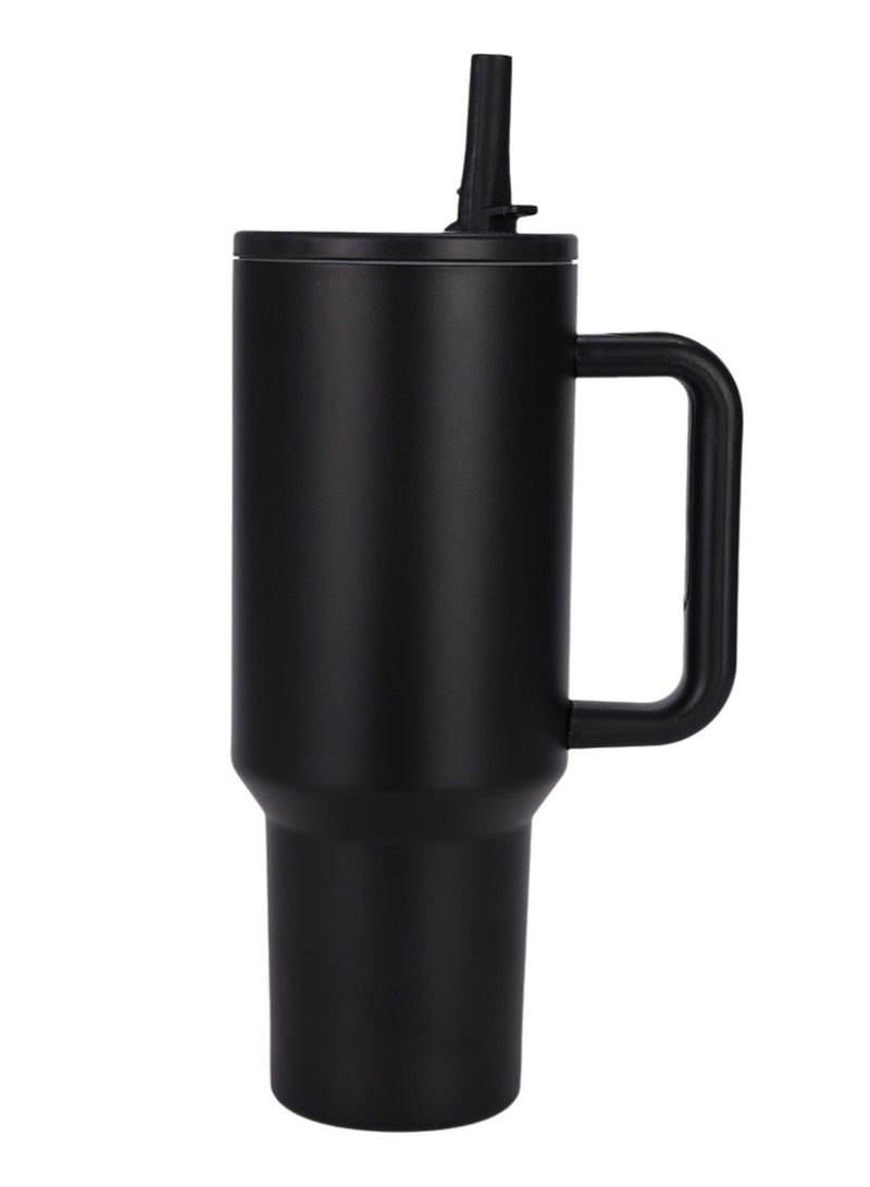 ZEPONOVA Tumbler Stainless Steel Vacuum Insulated Water Bottle - 40OZ (1200ml), 12H Cold & 6H Hot Retention for Water, Iced Tea, Coffee, Smoothie and More, Car Cup Holder Compatible, Black - Image 1