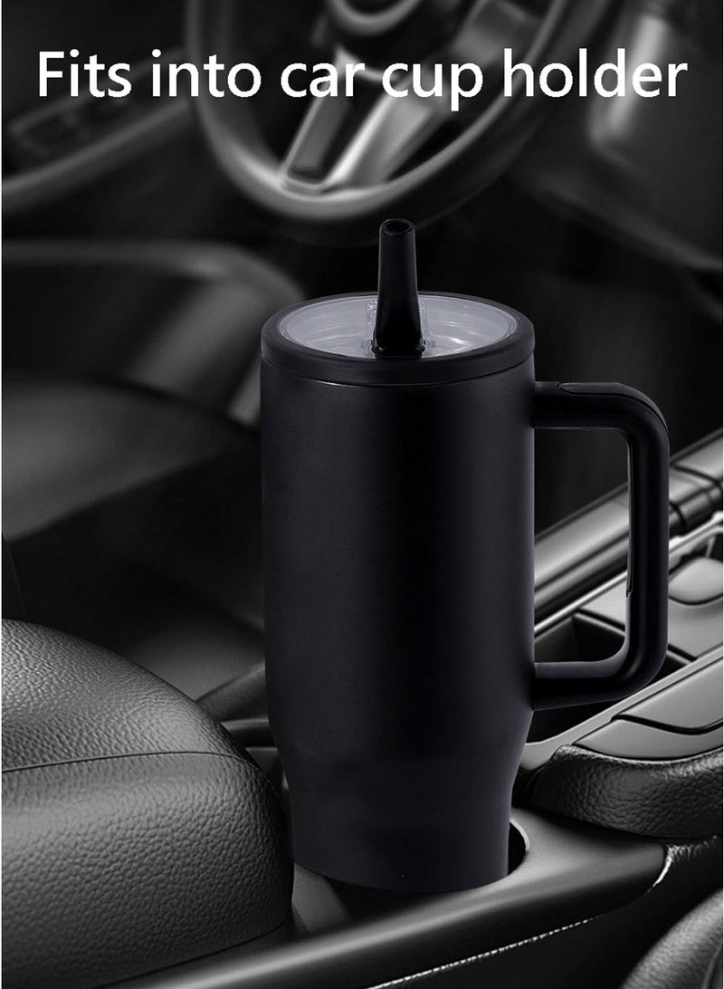 ZEPONOVA Tumbler Stainless Steel Vacuum Insulated Water Bottle - 40OZ (1200ml), 12H Cold & 6H Hot Retention for Water, Iced Tea, Coffee, Smoothie and More, Car Cup Holder Compatible, Black - Image 5