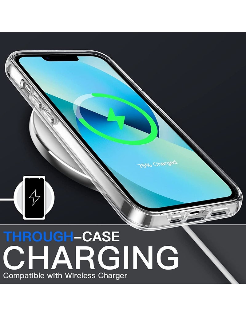 Jetech 3 in 1 Case for iPhone 13 6.1-Inch with Screen Protector and Camera Lens Protector Non Yellowing Shockproof Bumper Phone Cover Full Coverage Tempered Glass Film Clear - Image 5