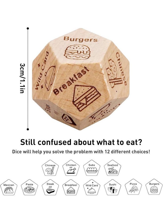 Food Dice, Gifts for Him Her Couples Gift Ideas Food Decision Games Date Night Dice Couples Gift for Him Her Dinner Decider Die for Birthday Boyfriend Girlfriend Men Women Fathers Mothers Day - Image 2