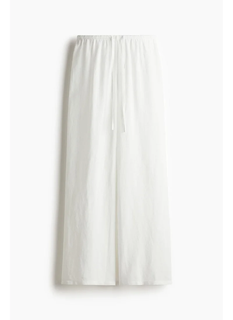H&M Linen-blend drawstring trousers