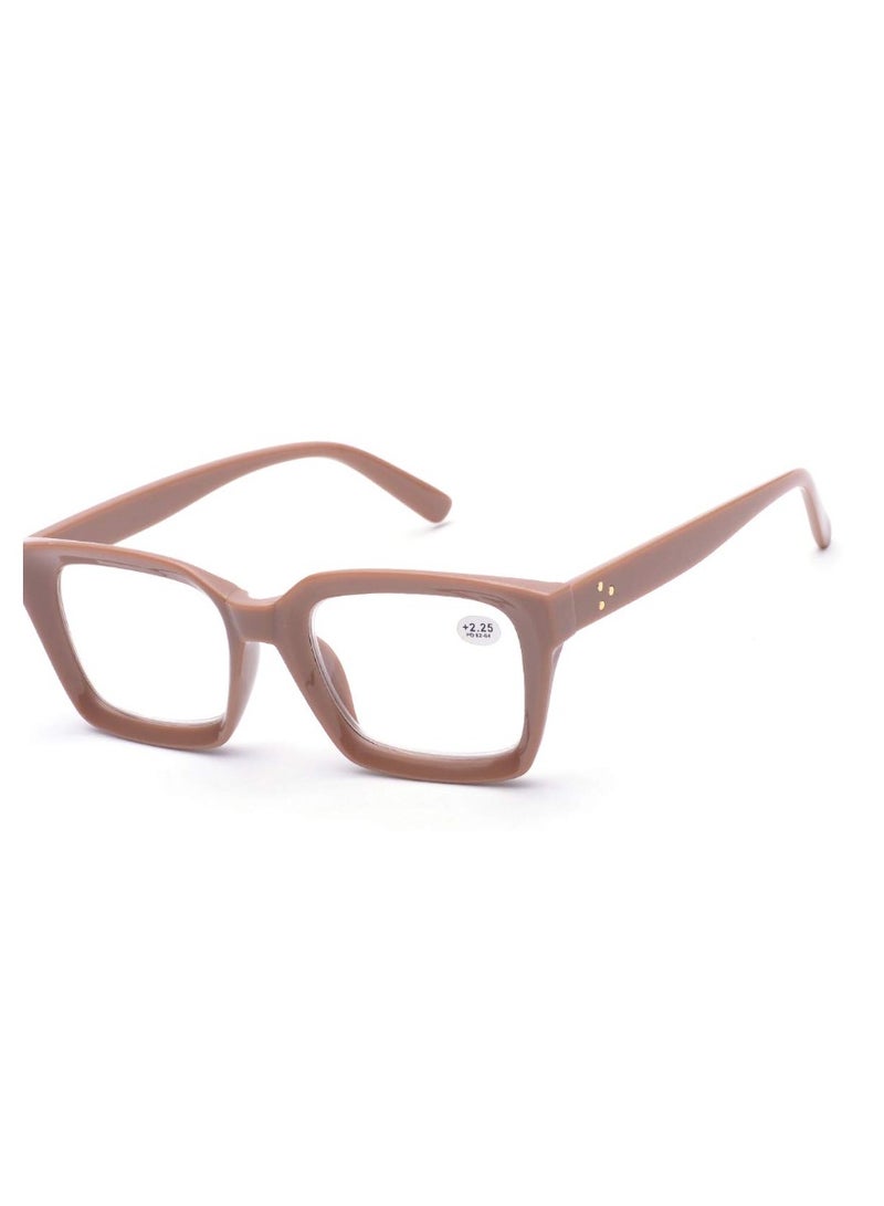 بوما للبصريات +3.0 نظاراه قراءة نسائي، نظارات قراءه طبيه مكبرة لتصحيح ضعف النظر  مع تقدم العمر ،لون الإطار جريء عدسات مضادة للتعب والضوء الأزرق، تصميم خفيف الوزن ،حمايه شاشة كمبيوتر  وحجب الضوء الأزرق ورؤية واضحة للقراءة - Image 5