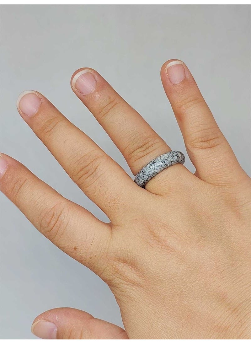 Yaşam Tohumu Seed of Life Ring 6mm Jasper Stone Thickness (Standard Size) (51510)  - Image 4