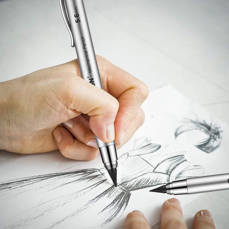 BOXUN 5.6 MM Lead Holder, Clutch Pencils for Draft Drawing, Shading, Crafting, Art Sketching, Wood Working, Pack of 2 Pieces - Image 3