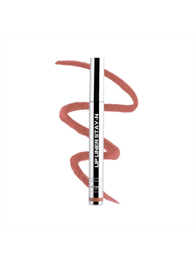 Sacheu Lip Liner Stay-N - Peel Off Lip Stain. Long Lasting Matte Lip Tattoo, Transfer Proof Lipstain Infused with Hyaluronic Acid & Vitamin E, for All Skin Types. Vegan and Cruelty-Free, p-INKED - Image 1