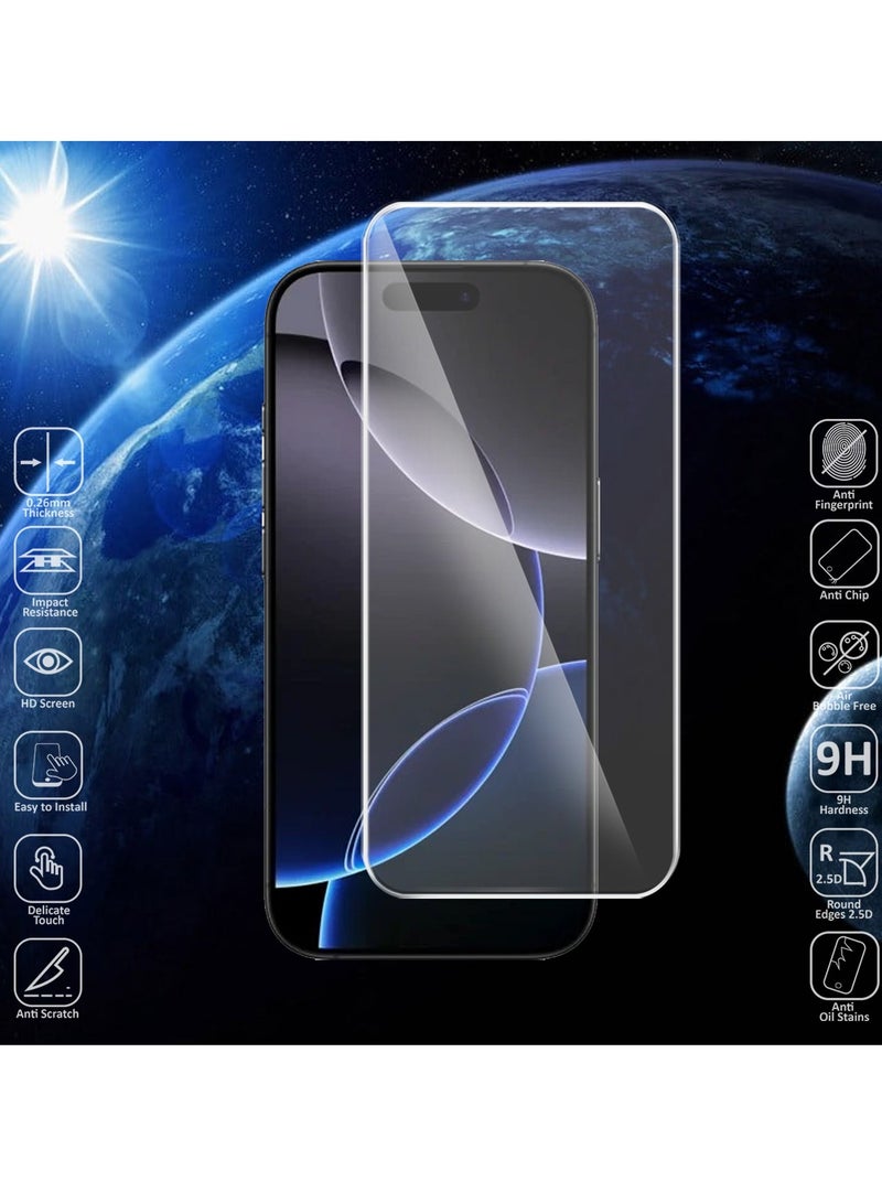 Techie حماية شاشة زجاجية مقسّاة HD بحجم 2 - مضادة للانعكاس ومضادة للفقاعات بصلابة 9H وسمك 0.33 مم وحواف مدورة وسهلة التركيب - Image 2