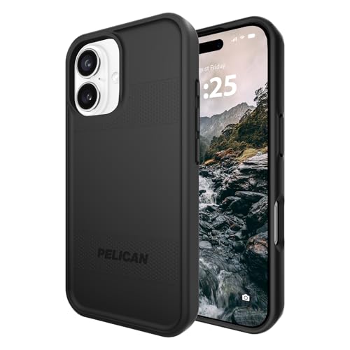 Pelican Protector iPhone 16 Case Compatible with MagSafe Rugged Magnetic Phone Case with 16ft MilitaryGrade Drop Protection Heavy Duty Phone Cover for iPhone 16 Black - Image 1